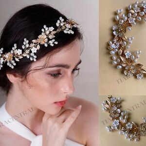 Elegant Floral Pearl Headband